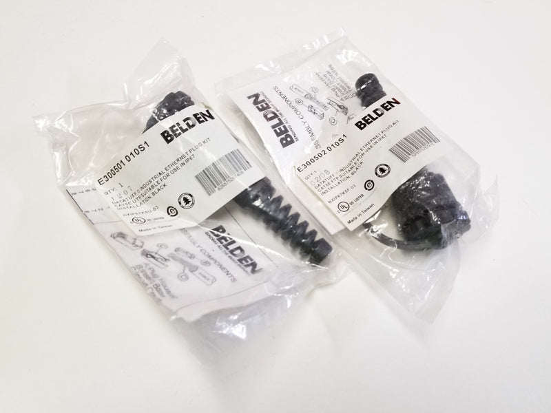 Belden (Lot of 2) E300502 010S1 DataTuff Cat5E FTP Black Ethernet Plug Kits