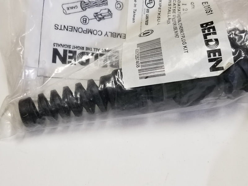 Belden (Lot of 2) E300502 010S1 DataTuff Cat5E FTP Black Ethernet Plug Kits