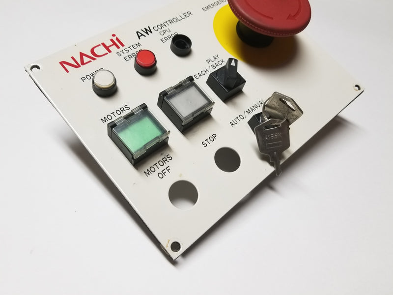NACHI AW Pushbutton Robot Control Cabinet Panel & Key
