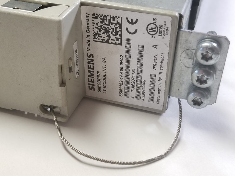 Siemens 6SN1123-1AA00-0HA2 SIMODRIVE LT-Module INT 8A w/ Shield Plate