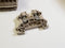 Lot of (8) Weidmuller WDU 6 Tan Terminal Blocks