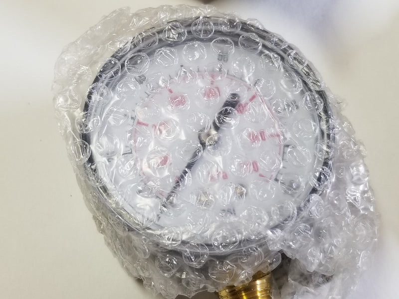 Lot of 2 4FLV9 0-100 PSI, 0-700 kPa Range, 1/4" NPT Pressure Gauges