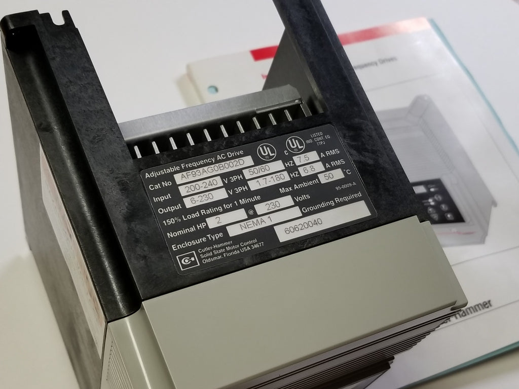 Cutler Hammer AF93AG0B002D Adjustable Frequency AC Drive 200240V 2HP
