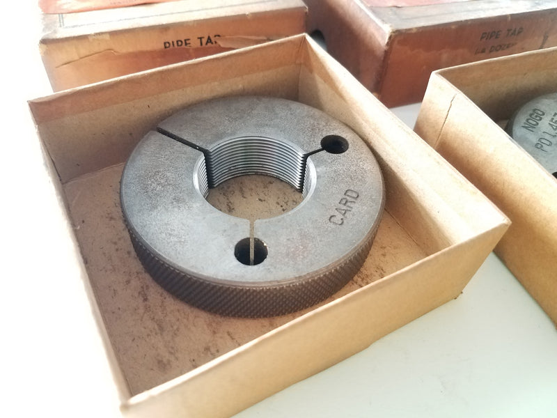 1 1/2 18 NEF 2A GO PD 1.4624 & NOGO PD 1.4574 Thread Ring Card Gage Set