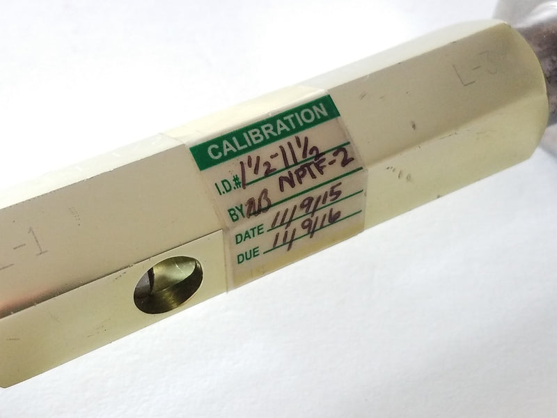 1 1/2-11  1/2 NPTF L1 & L1 Pipe Thread Check Plug Gage