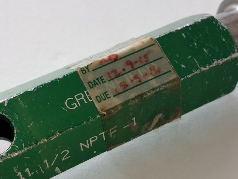 1-11 1/2 NPTF-1 L1 & L3 Pipe Thread Check Plug Gage - Greenfield