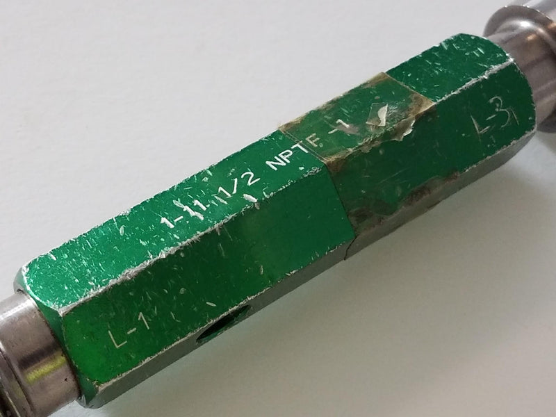 1-11 1/2 NPTF-1 L1 & L3 Pipe Thread Check Plug Gage - Greenfield
