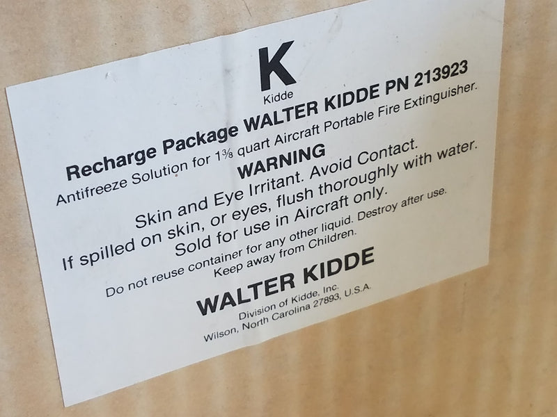 Walter Kidde 213923 Antifreeze Solution 1-3/8 Quart Aircraft Fire