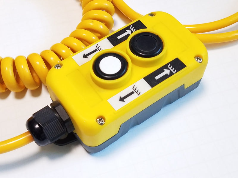 Hoist Crane 2 Push Button Pendant with 8' Cable Assembly & 7-Pin WEiPU Connector
