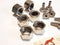 (6) Foxx Stainless Swivel Nut & Stem CO2 Tank Valve to 1/4 Barbed Hose Fitting