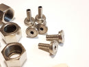 (6) Foxx Stainless Swivel Nut & Stem CO2 Tank Valve to 1/4 Barbed Hose Fitting