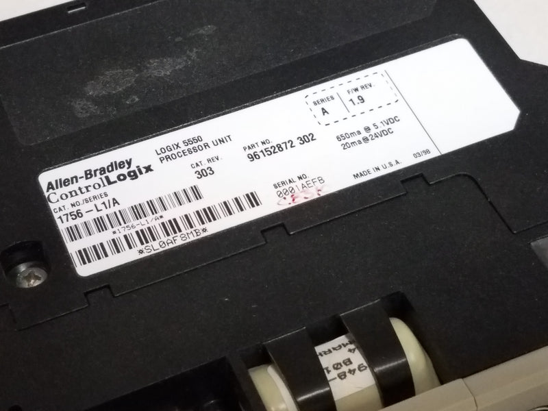 Allen Bradley 1756-L1/A Logix 5550 Processor Unit