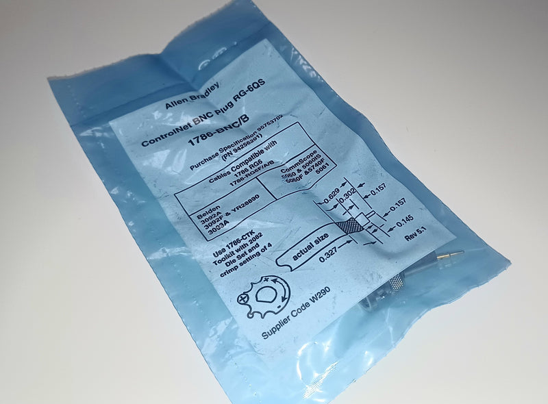 Allen Bradley 1786-BNC/B ControlNet BNC Plug RG-6QS Coaxial Connector