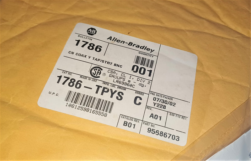 Allen Bradley 1786-TPYS ControlNet Coax Y Tap Straight BNC Kit – PLC BARN