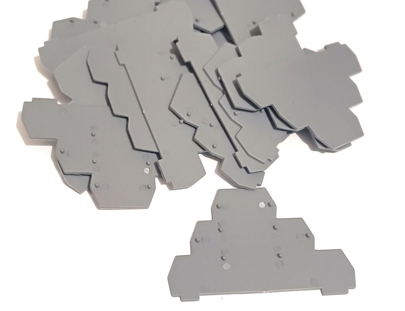 DINnectors EURO W 2.5 /35 3-Layer Terminal Block End Covers ( Lot of 16 )