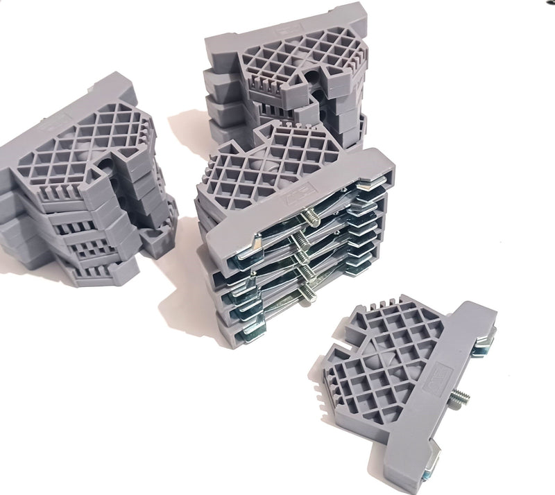 DINnectors Gray Terminal Block Anchors ( Lot of 16 )