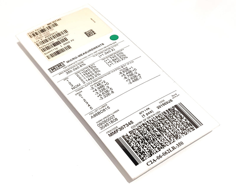 Micro-Measurements MMF307345 Strain Gages C2A-06-062LR-350 Grid Cable Assembly