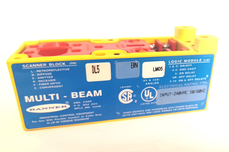 Banner DL5BN05 Multi-Beam Scanner Block Logic Module DL5BNLM05 - No Cover
