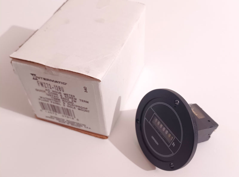 Intermatic FWZ72-120U Hour Meter 120VAC 72mm Round Flush Mount