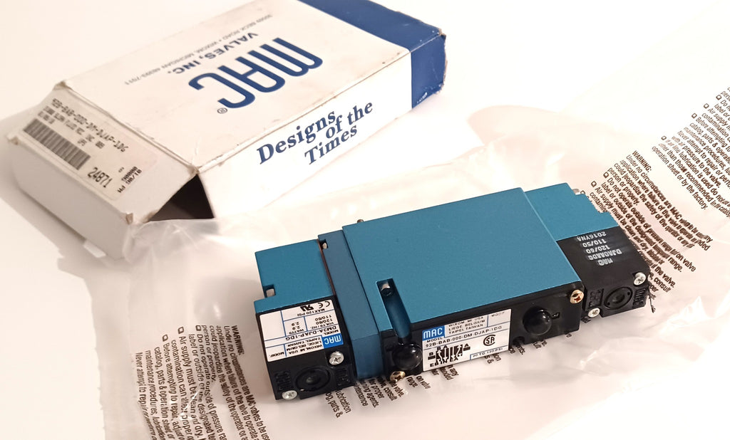 MAC 92B-BAB-000-DM-DJAP-1DG Dual 120VAC Solenoid Pneumatic Valve Assem ...