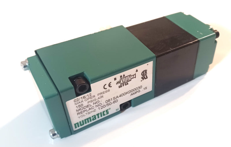 Numatics 081SA400K000030 Single Solenoid Valve 120VAC 228-703B