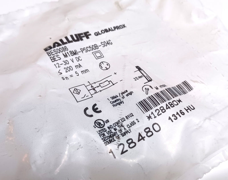 Balluff BES M18MI-PSC50B-S04G 12-30VDC BES0086 Proximity Sensor