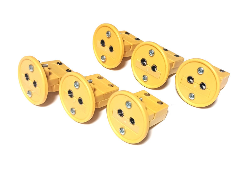 Thermocouple Circular Bulkhead Panel Mount Cable Connector ( Lot of 6