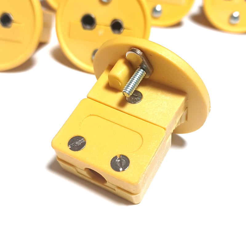 Thermocouple Circular Bulkhead Panel Mount Cable Connector ( Lot of 6