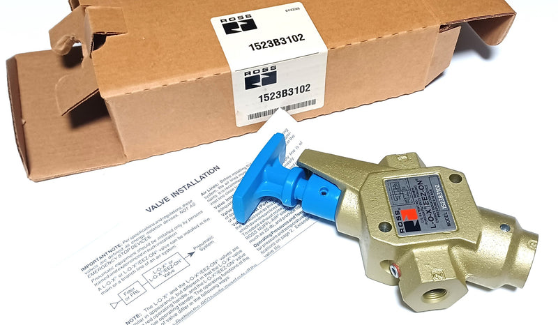 Ross 1523B3102 LOX / EEZ-ON In-Line Pneumatic Main Shut Off Valve