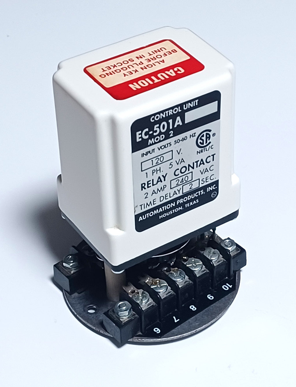 Automation Products Inc. EC-501A MOD2 120V Relay Contact & Base – PLC BARN