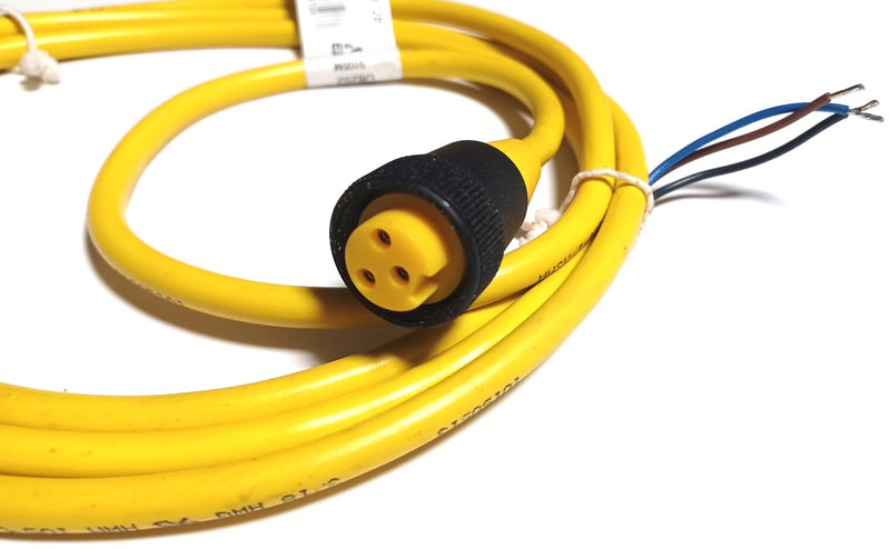 Banner 48728 3-Pin Straight Female 3-Wire 18AWG Cordset Quick Connect ...