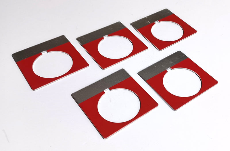 Allen Bradley 800T RED / Gray Blank Legend Plate ( Lot of 5 ) New