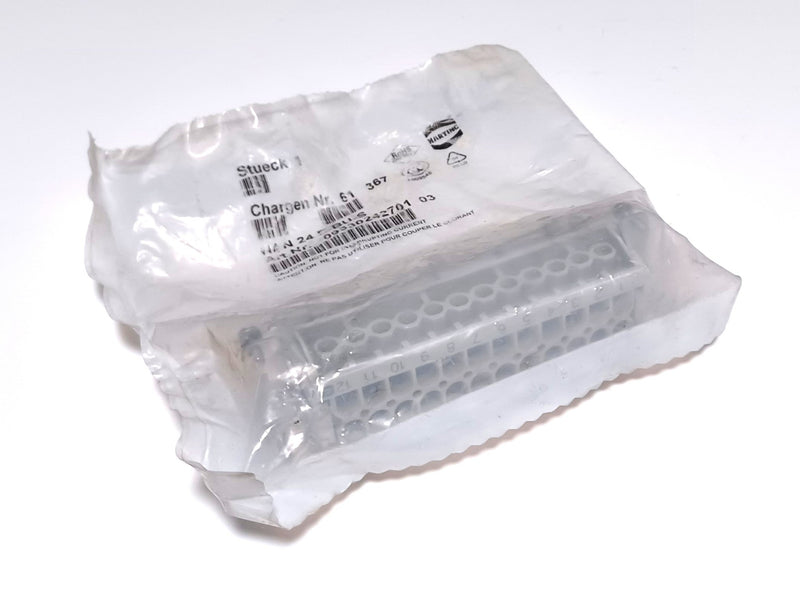 Harting 09330242701 24-Pin HAN 24 E-BU-S Crimp Pin Style Insert Female Connector
