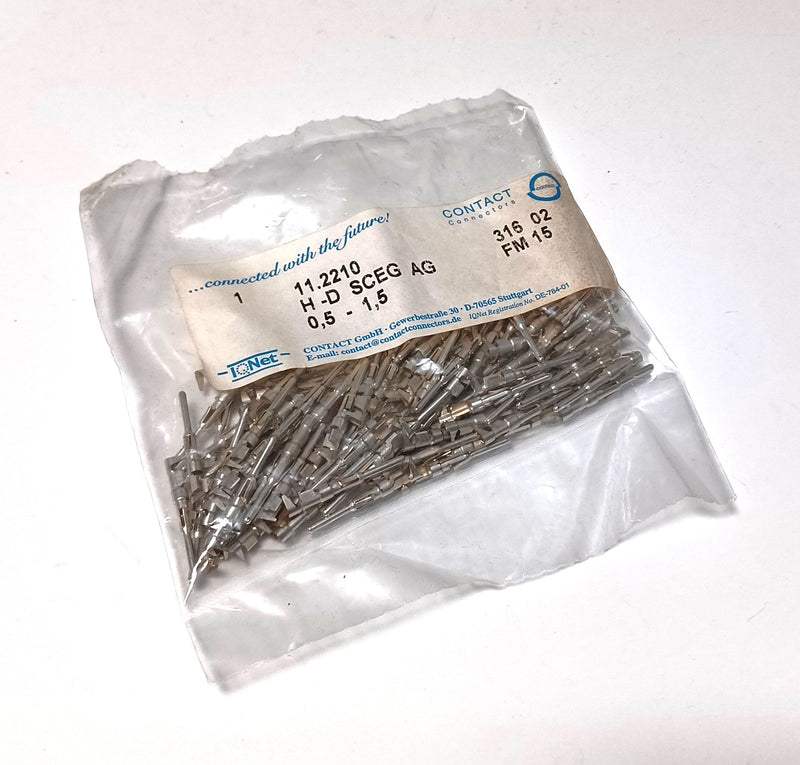 IQNet Contact / LAPP 11.2210 H-D SCEG AG 0.5-1.5 mm2 Male Pins ( Lot of 100 )