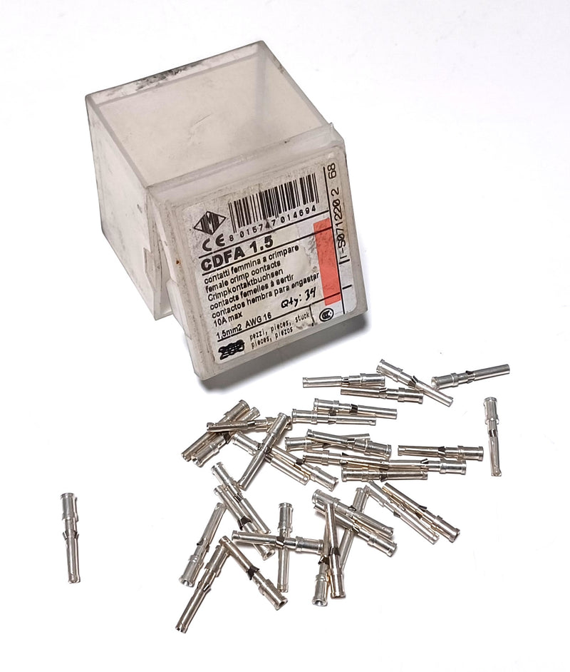 ILME CDFA 1.5 Crimp Style Female Pins AWG 16 ( Lot of 34 )
