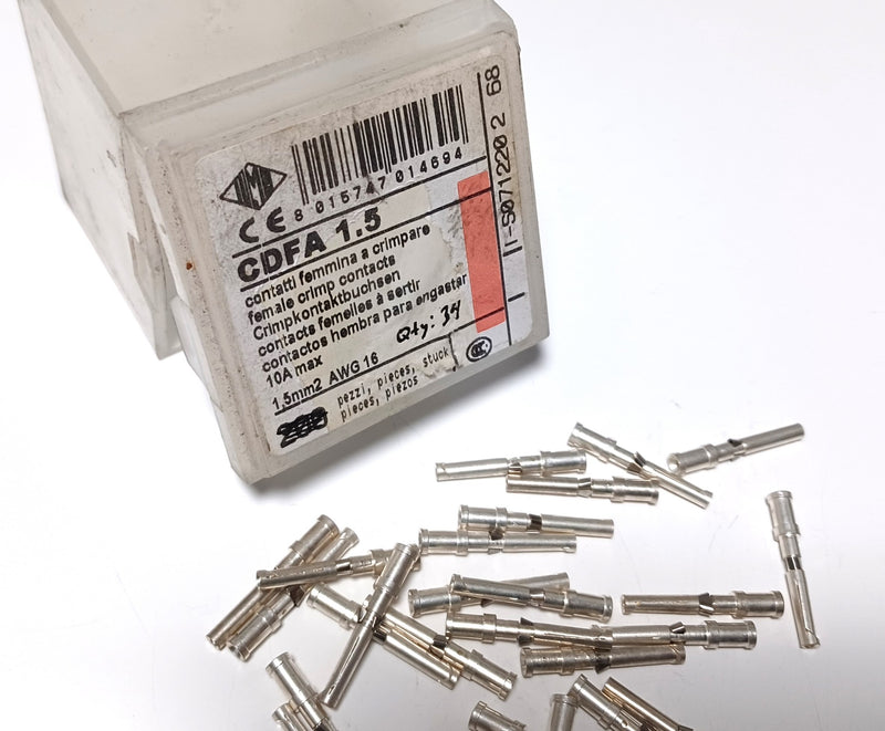 ILME CDFA 1.5 Crimp Style Female Pins AWG 16 ( Lot of 34 )