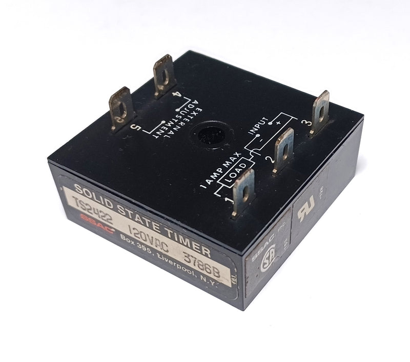 SSAC TS2422 Solid State Timer 0.5-60Sec. 120VAC 1A