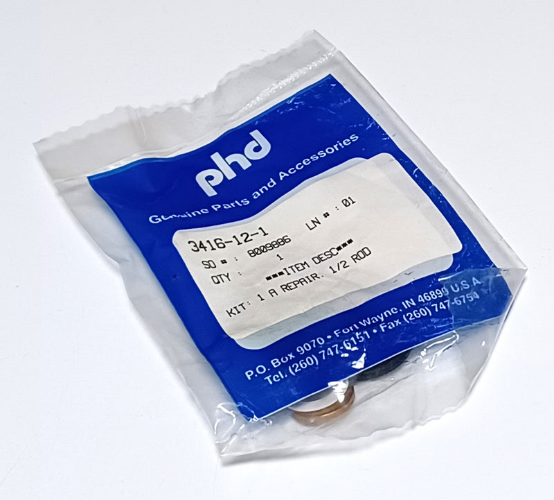 PHD 3416-12-1 Cylinder Series:A Repair Kit 1" Bore 1/2" Rod Dia. New / Sealed