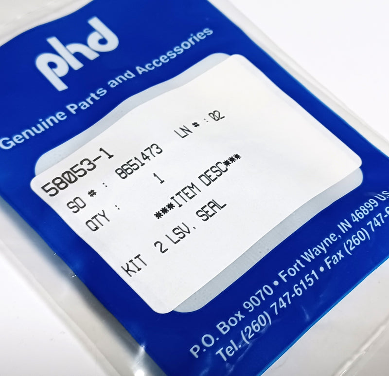 PHD 58053-1 Cylinder Repair 2 LSV. Seal Kit New/Sealed