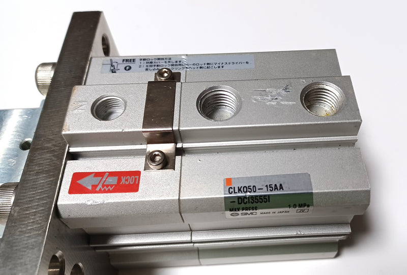 SMC CLKQ50-15AA-DCI3555I Pneumatic Pin Clamp Gripper Cylinder