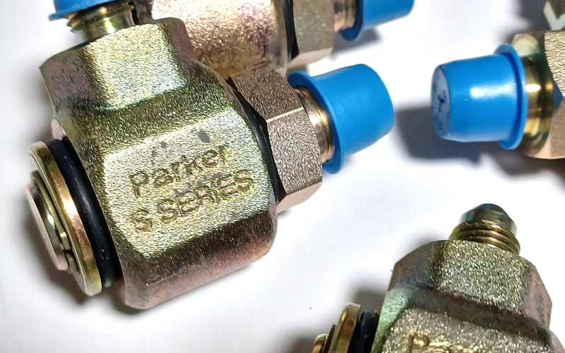 Parker S Series 360 Deg. Right Angle Hydraulic Swivel Elbow Fitting ( Lot of 5 )