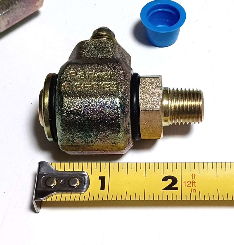Parker S Series 360 Deg. Right Angle Hydraulic Swivel Elbow Fitting ( Lot of 5 )