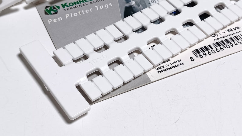 Konnect-It KN-L6X-BLNK Terminal Block Marking Tag 6 x 10 mm Blank ( Lot of 360 )