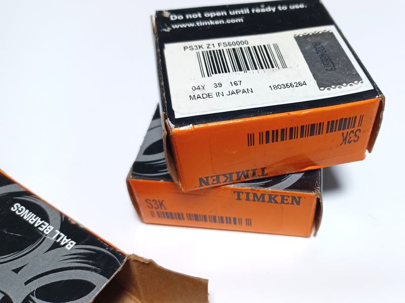 Timkem S3K Ball Bearing ( Lot of 3 ) Sealed Packs in Box
