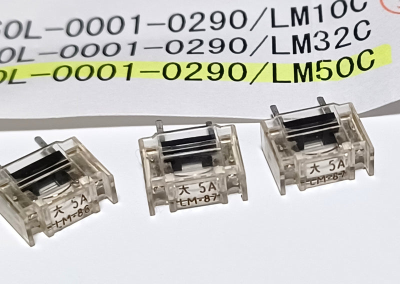 Fanuc / Daito A60L-0001-0290/LM50C Plug-in 5A Fuse ( Lot of 4 ) New