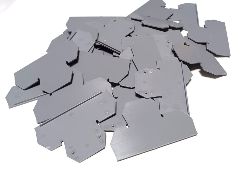DINnectors DN-DEC10 Double Level Terminal Block End Covers ( Lot of 32 ) New