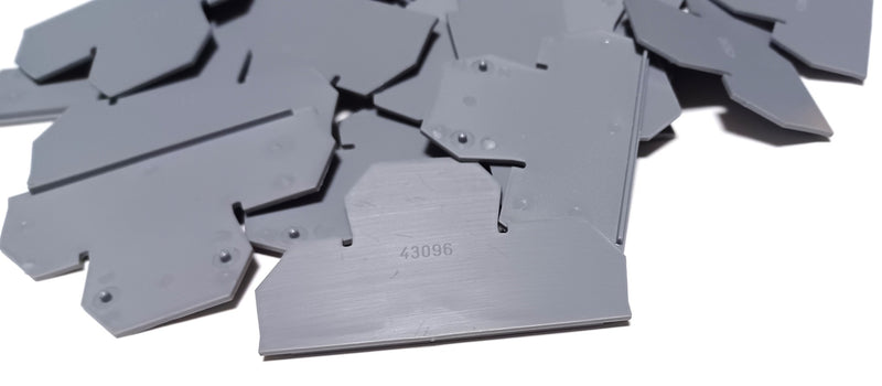 DINnectors DN-DEC10 Double Level Terminal Block End Covers ( Lot of 32 ) New
