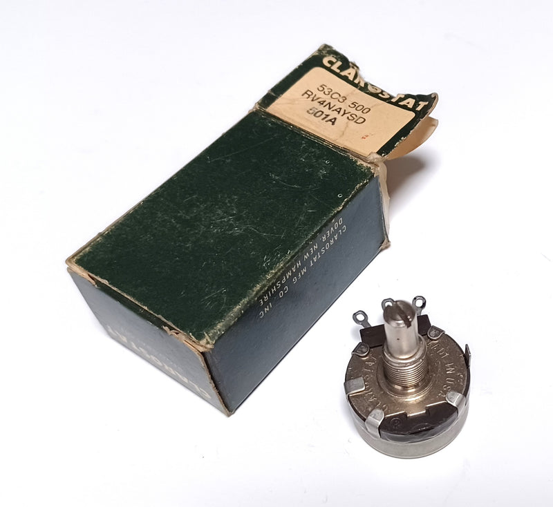 Clarostat RV4NAYSD501A Linear Potentiometer 500 Ohms 53C3500S 19853