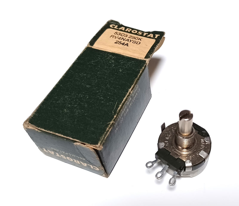 Clarostat RV4NAYSD254A Linear Potentiometer 250K Ohms 53C3-250K-S 19-8620