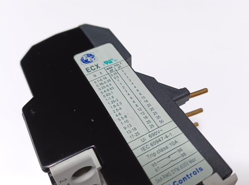 EE Controls ECX 12-18A Overload Relay New